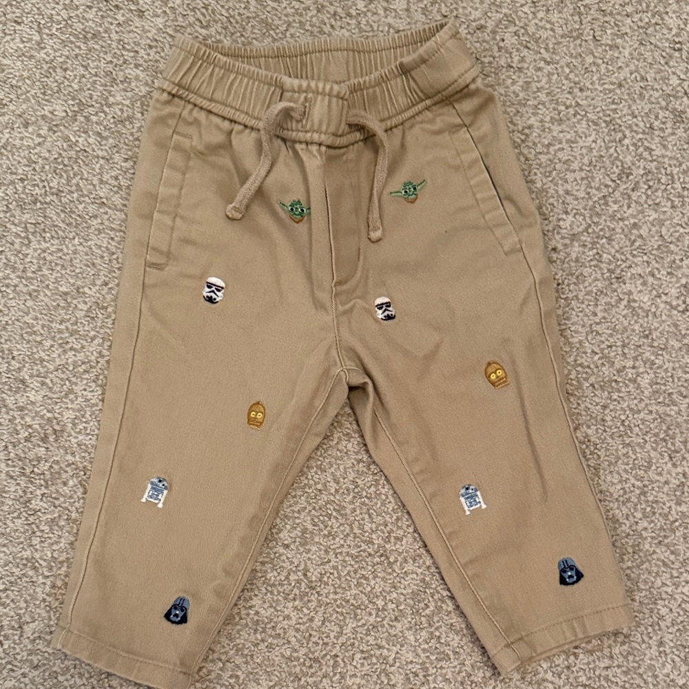 Janie and Jack infant  Star Wars Embroidered Jogger Pants